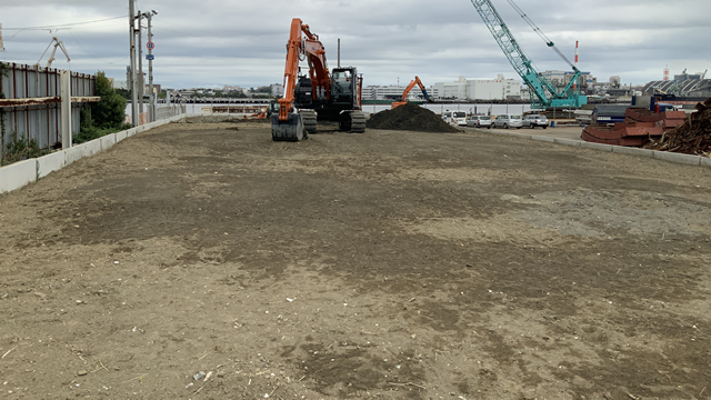 Temporary placement of tidal flat topsoil