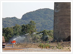 Dust control through water sprinkling