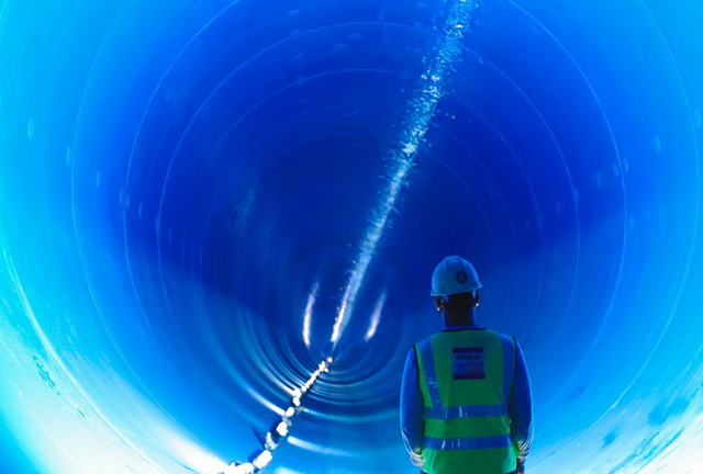 Tunnel featuring sulfuric acid-resistant concrete construction (Singapore)