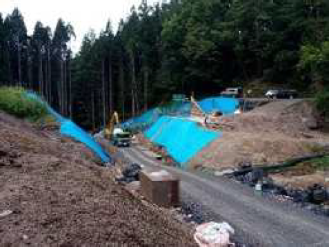 Removal of the old embankment