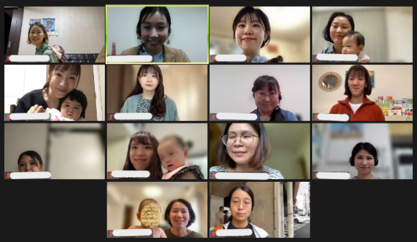 Online meeting for employees on child care leave