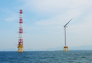 Offshore wind power research facility off the coast of Kitakyushu City