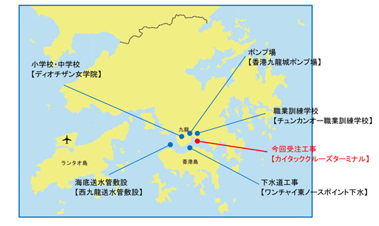 香港における主な手持ち工事