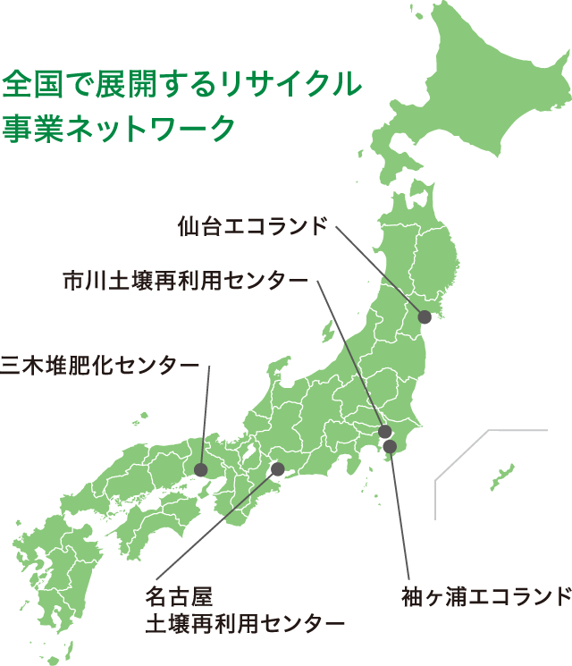 全国で展開するリサイクルネットワーク